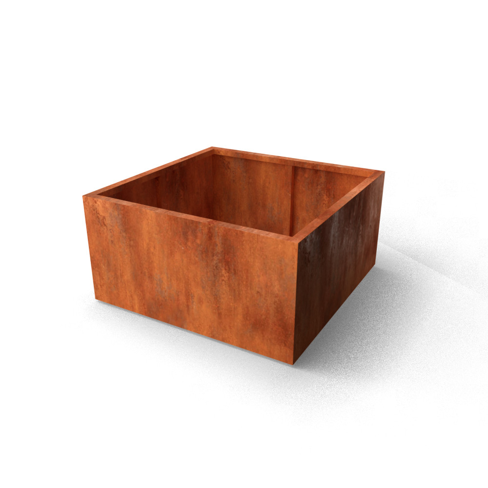 Cortenstaal plantenbak 120x120x60 cm